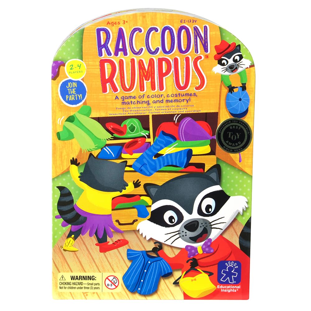 Jogo De Tabuleiro Educational Insights Raccoon Rumpus Kids 3-5 Anos
