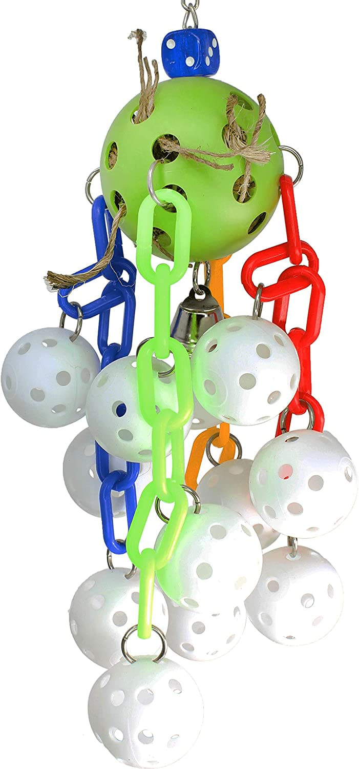 1792 Ball Waterfall Bonka Bird Brinquedos Colorido Puxar Plástico Cadeia Plástico Papagaio Papagaio Papagaio Cacatua Africano Cinza