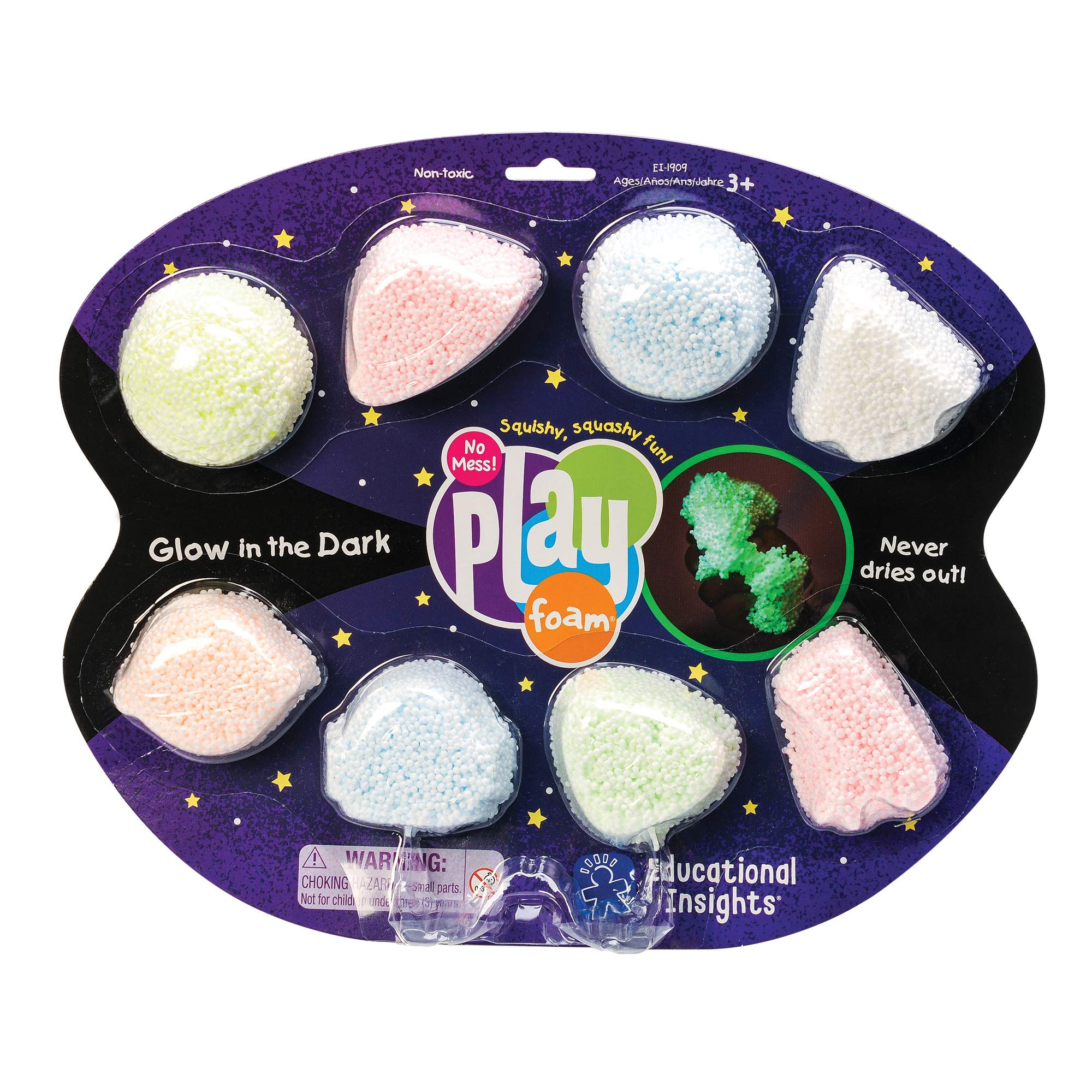 Toy Educational Insights Playfoam Glow In The Dark, Pacote Com 8