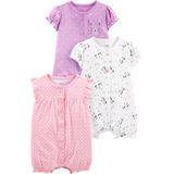 Macacão Baby Girl Simple Joys Da Carter&#39;s, Pacote Com 3, 6 A 9 Meses