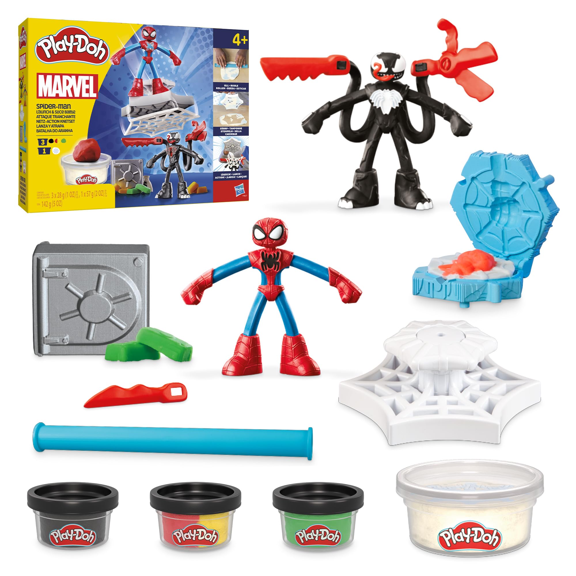 Playset Play-doh Marvel Spider-man Launch &amp; Slice Battle