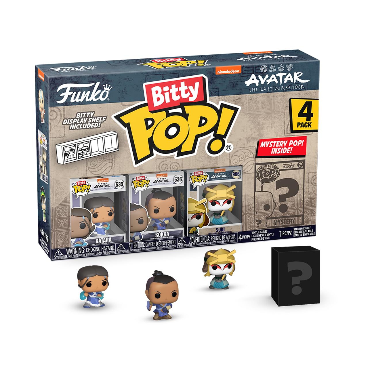 Mini Brinquedos Colecionáveis, Pacote Com 4, Funko Bitty Pop! Avatar