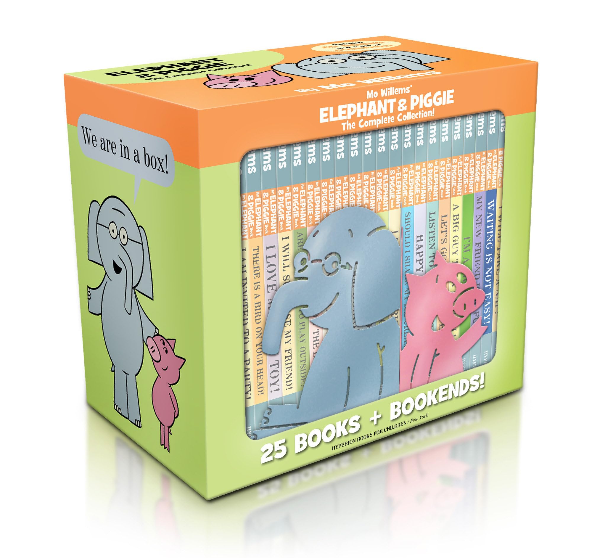 Coleção De Livros Elephant &amp; Piggie Com 2 Suportes Para Livros Hyperion