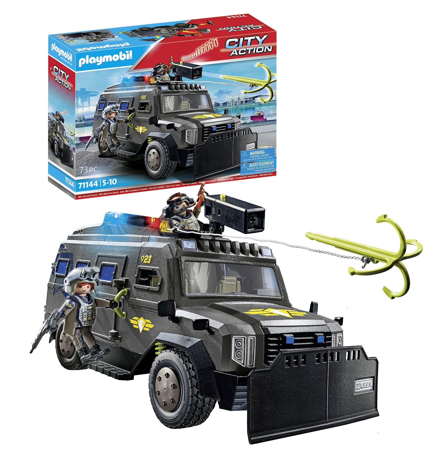 Veículo Todo-terreno Toy Playmobil Tactical Unit Com Caminhão Blindado