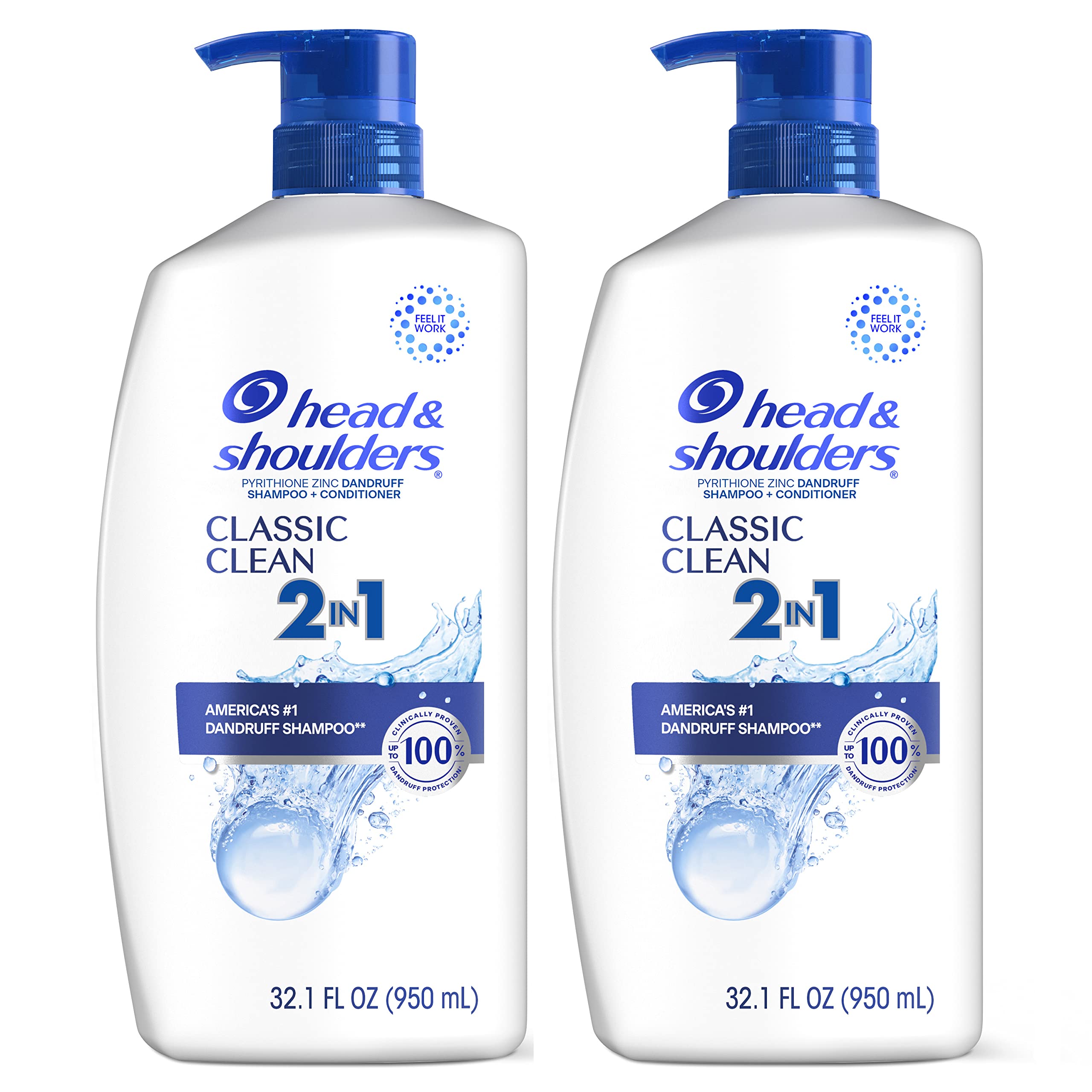 Shampoo E Condicionador Head &amp; Shoulders Classic Clean 950ml X2