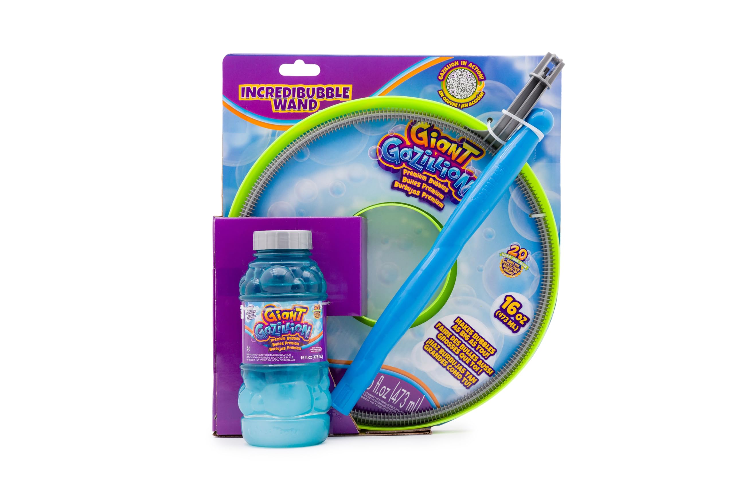 Bubble Wand Gazillion Bubbles Incredible Com Solução De 473 Ml