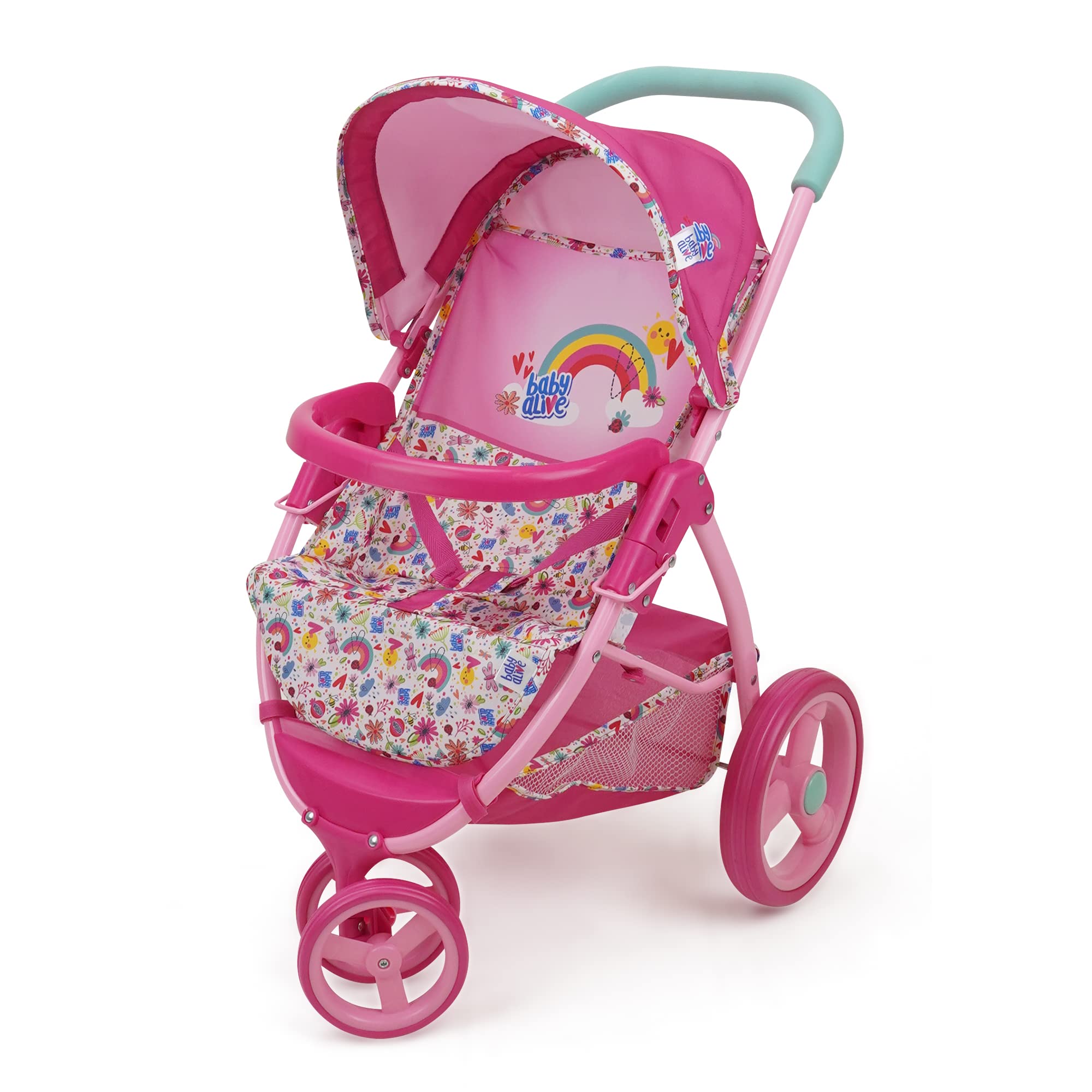 Carrinho De Corrida Doll Baby Alive Pink &amp; Rainbow 60 Cm A Mais De 3 Anos
