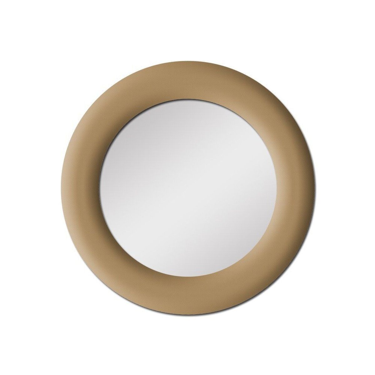 Espelho Decorativo Madrid Bouclê 90cm Redondo Caramelo