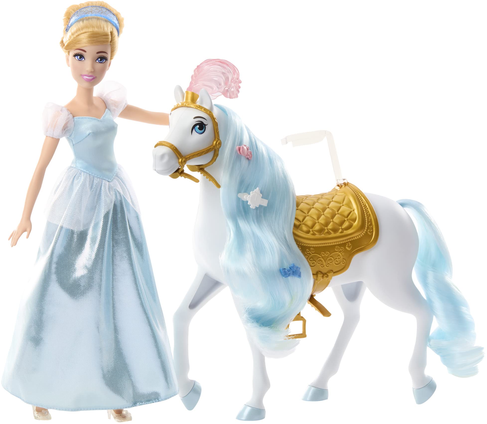 Boneca De Moda Mattel Disney Princess Cinderella Com Cavalo