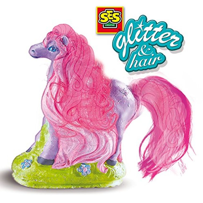 Ses Creative Glitter E Hair Horse Plaster Casting E Kit De Pintura - imagem 4
