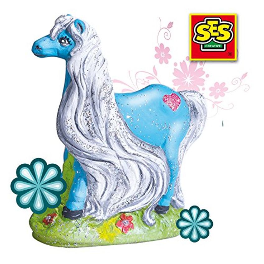 Ses Creative Glitter E Hair Horse Plaster Casting E Kit De Pintura - imagem 5