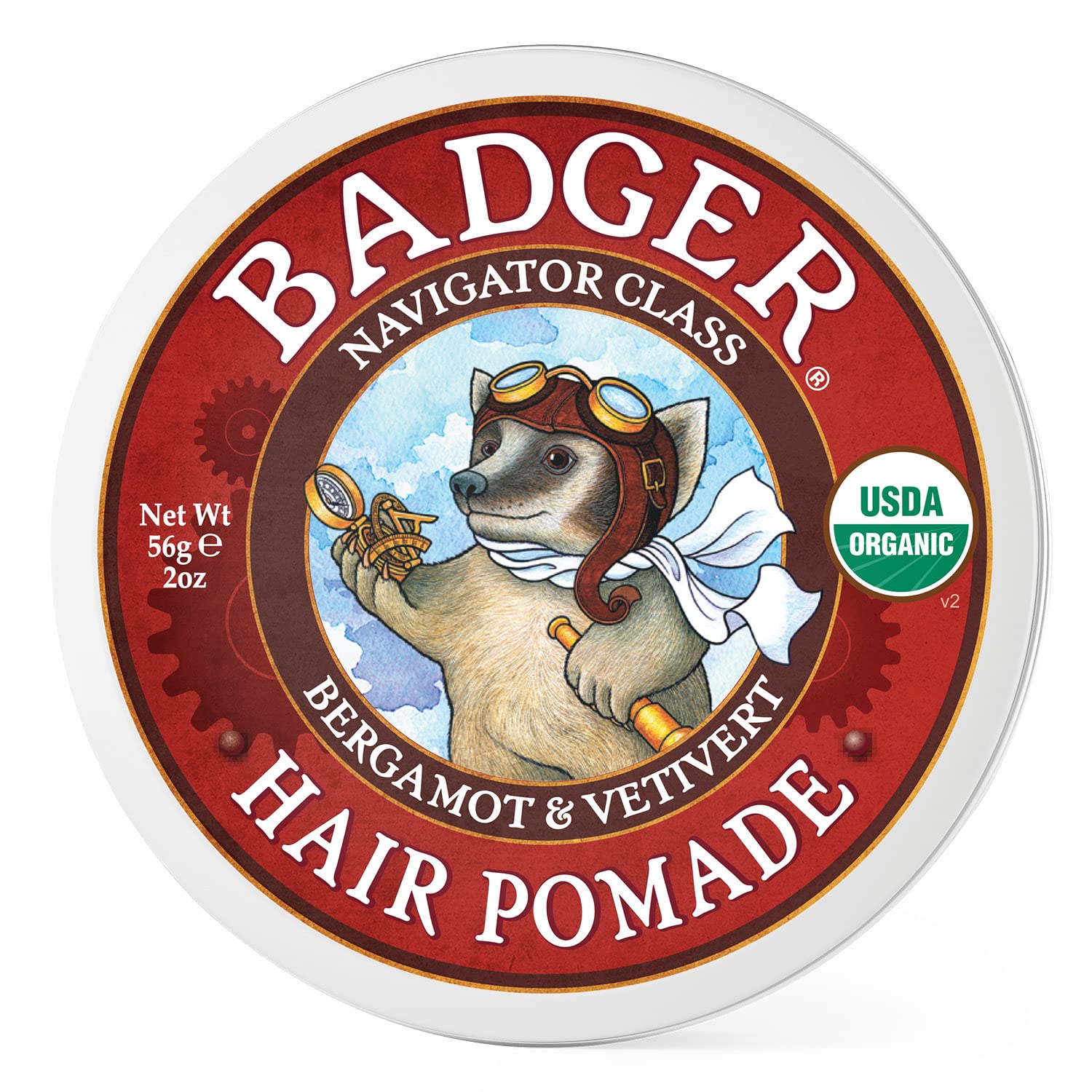 Pomada Para Cabelo Badger Certified Organic Medium Hold 60 Ml