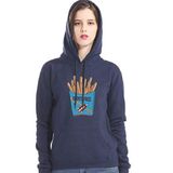 Blusa De Moletom Batatas Fritas Para Mulher - Azul Escuro - G