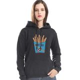 Blusa De Moletom Batatas Fritas Para Mulher - Preto - G