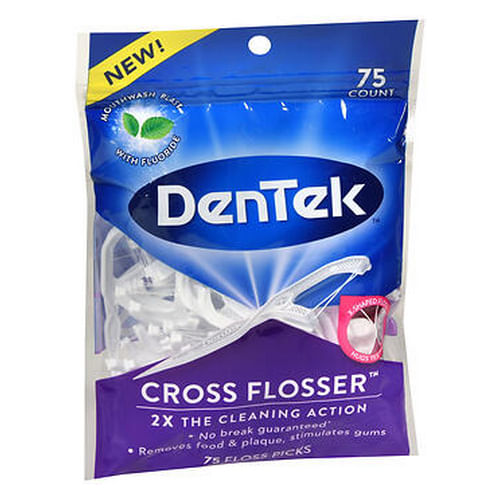 Cross Flosser Floss Picks 75 Count By Med Tech Products