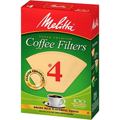 Melitta 4 Filtros De Café, Natural Brown, 2 Pacote De 100 Filtros.