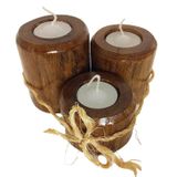 Kit 3 Suportes Castiçal Velas Rechaud Candelabro Decorativo