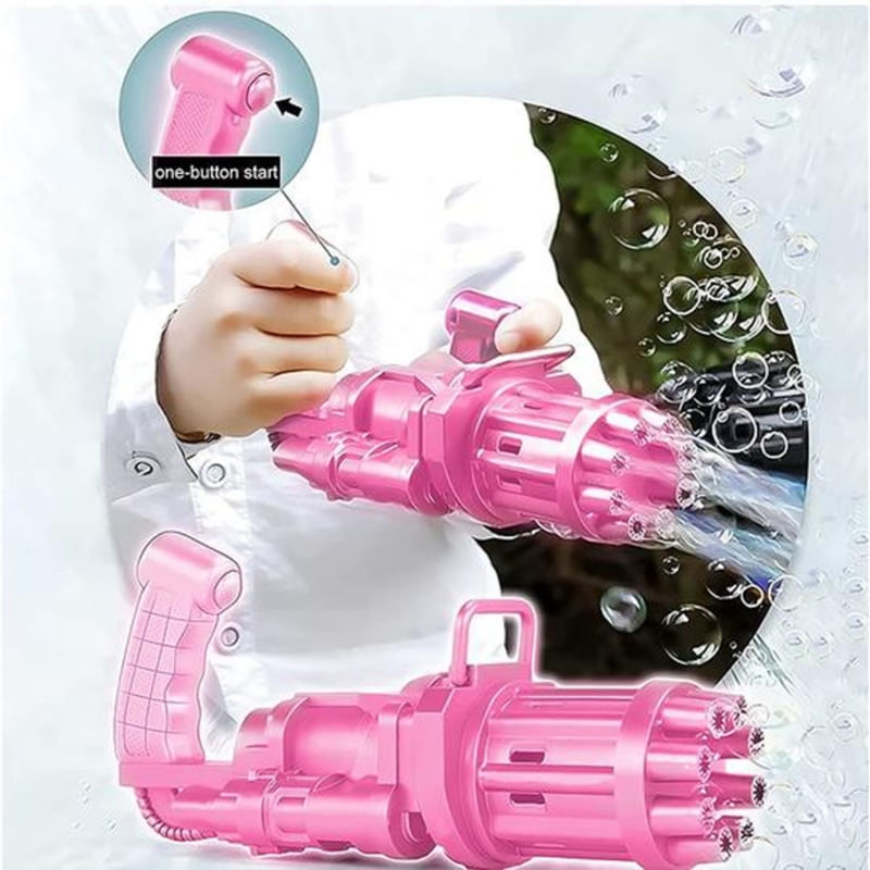 Bubble Machine Toy Spear Bubbles Pink Para Crianças