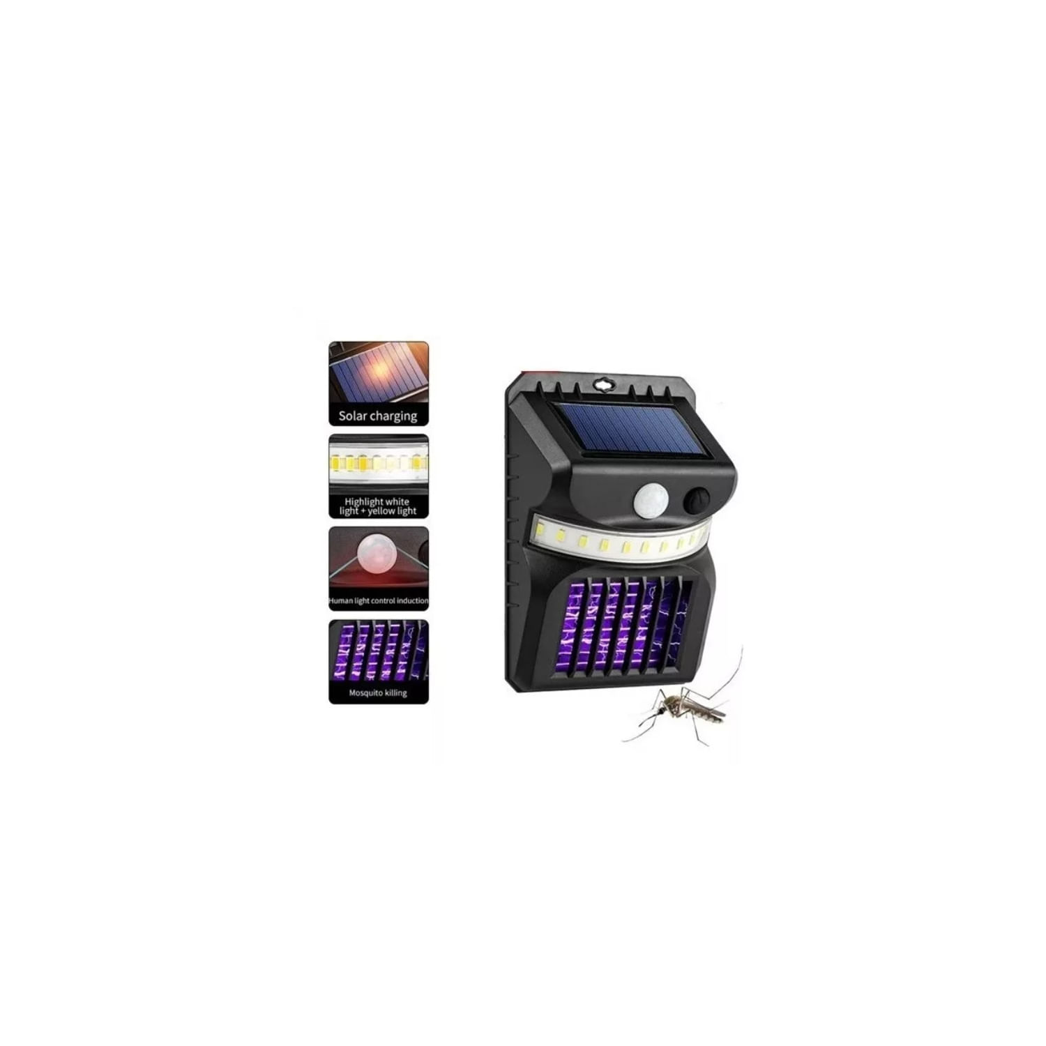 Lâmpada Solar Para Matar Mosquitos, Repelente De Insetos