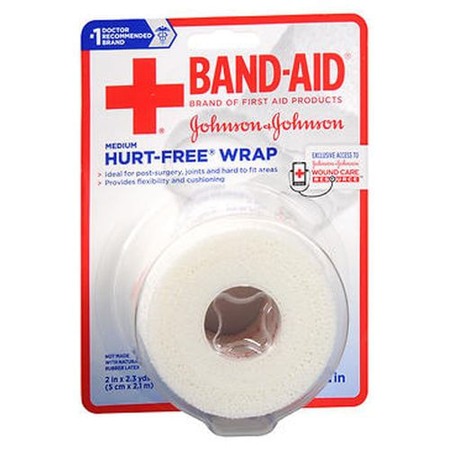 Band-aid Hurt-free Wrap Medium 2 Em 1 Cada Por Band-aid (pacote Com 2)