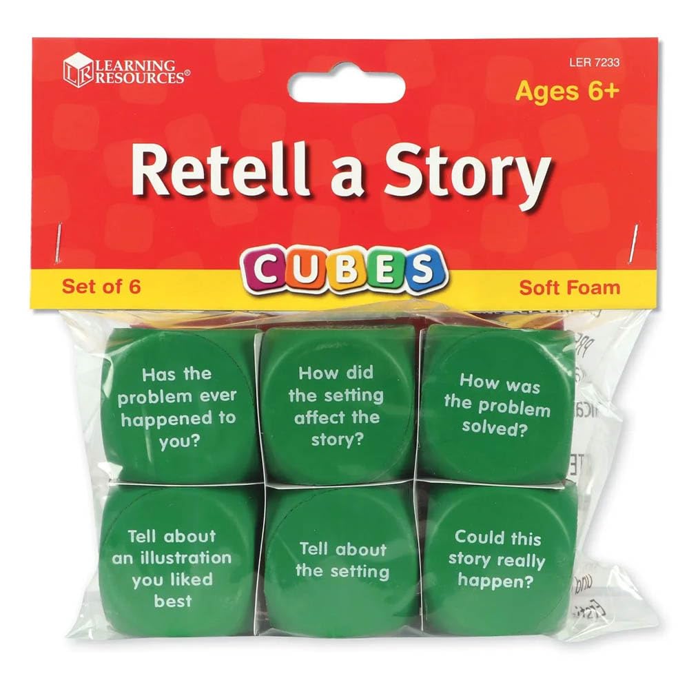 Toy Learning Resources Retell A Story Cubes Foam, Conjunto De 6