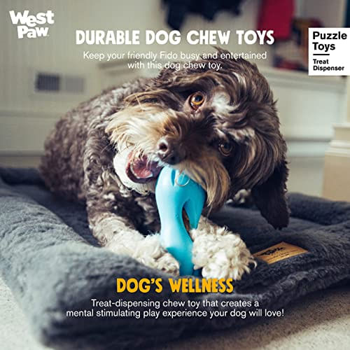 Encontraproduto.com.br - West Paw Zogoflex Qwizl Dog Puzzle Treat Toy – Interactive Chew Toy For Dogs – Dispensa Pet Treats – Quebra-cabeças De Cachorro De Co