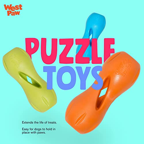 Encontraproduto.com.br - West Paw Zogoflex Qwizl Dog Puzzle Treat Toy – Interactive Chew Toy For Dogs – Dispensa Pet Treats – Quebra-cabeças De Cachorro De Co