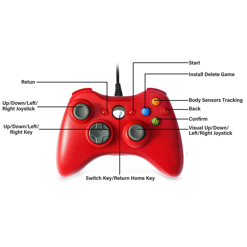 Joysticks Portátil Wire Game Game Controller