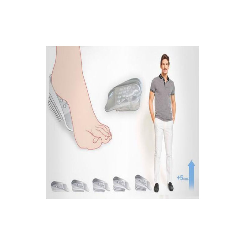 Palmilhas De Silicone Para Aumentar A Altura Em 5 Cm - Par