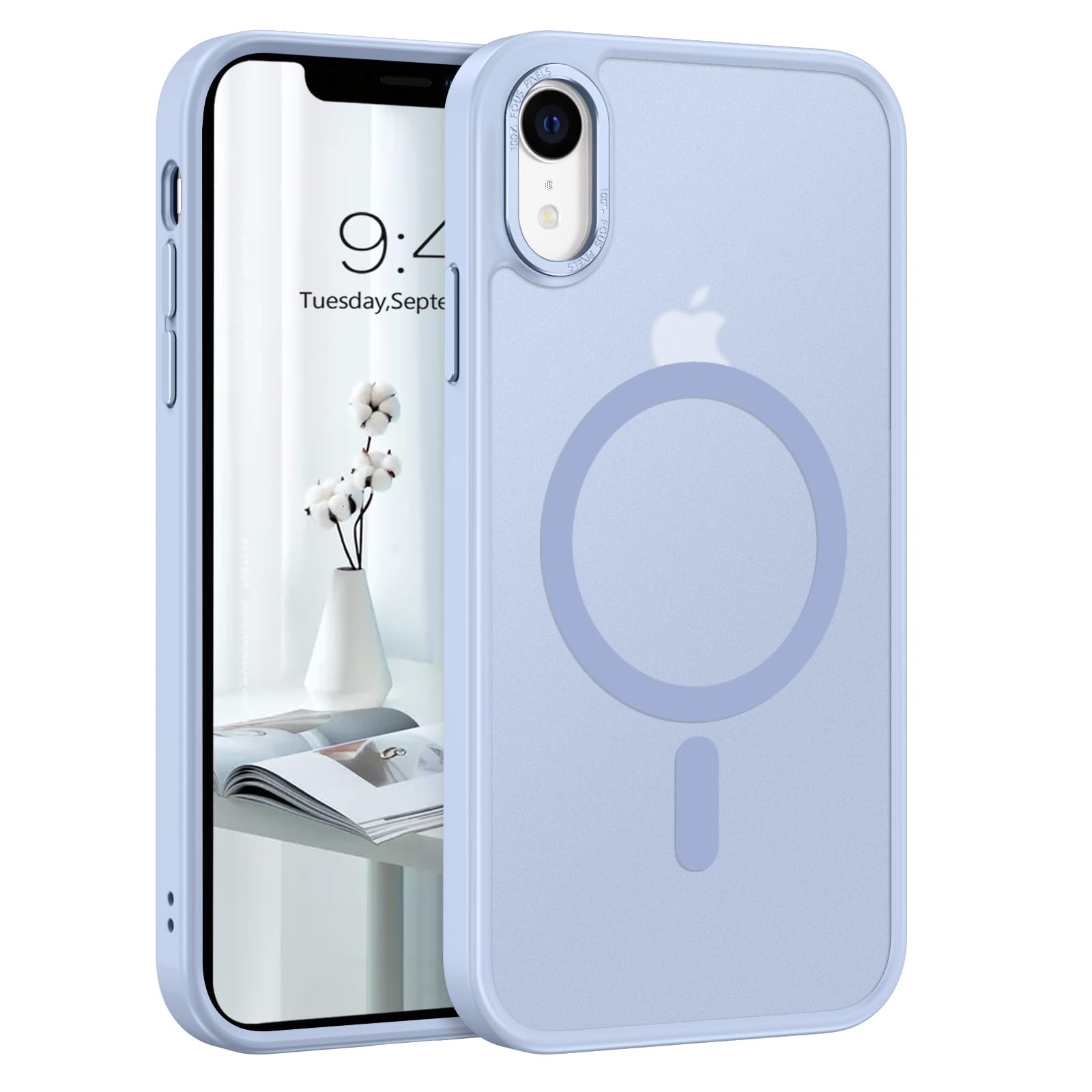 Capa De Telefone Telaso Para Iphone Xr Com Tpu Magsafe Baby Blue