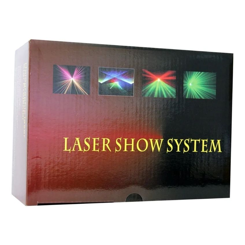 Projetor Laser Canhão Holográfico Desenho Led Azul Verde Vermelho Dj Balada Festa Iluminação C/ Sensor Rítmico Musica - imagem 3