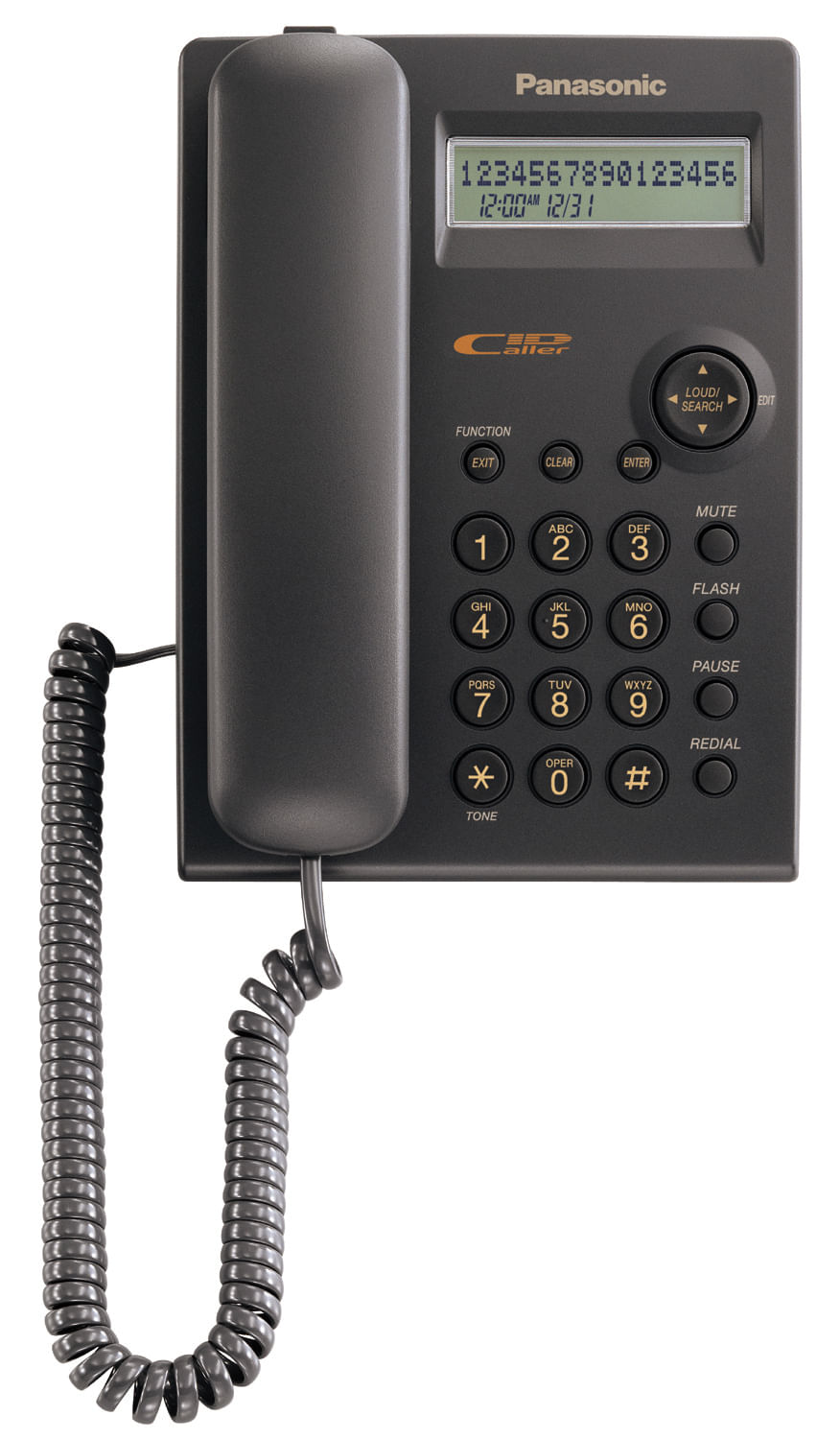 Telefone Comum Com Identificador De Chamadas Preto
