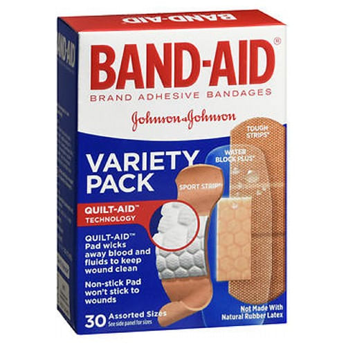 Pacote Variado De Bandagens Adesivas Band-aid Tamanhos Variados 30 Cada Por Band-aid (pacote Com 2)