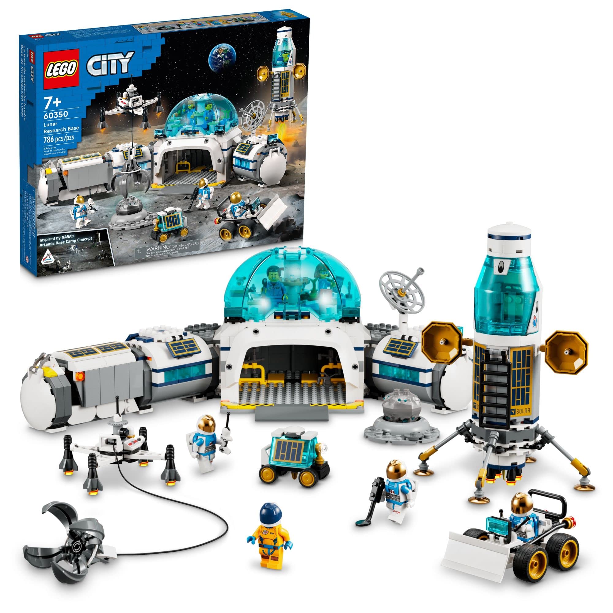 Brinquedo Lego City Lunar Research Base Outer Space 60350 Com 6 Minifiguras De Astronautas