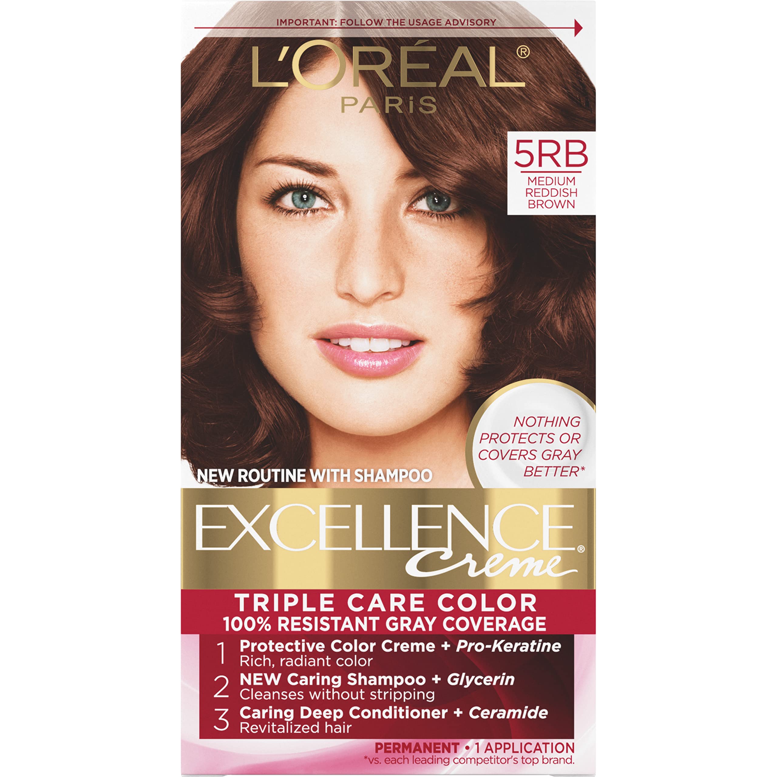 Cor De Cabelo L'oreal Paris Excellence Creme 5rb Medium Reddish