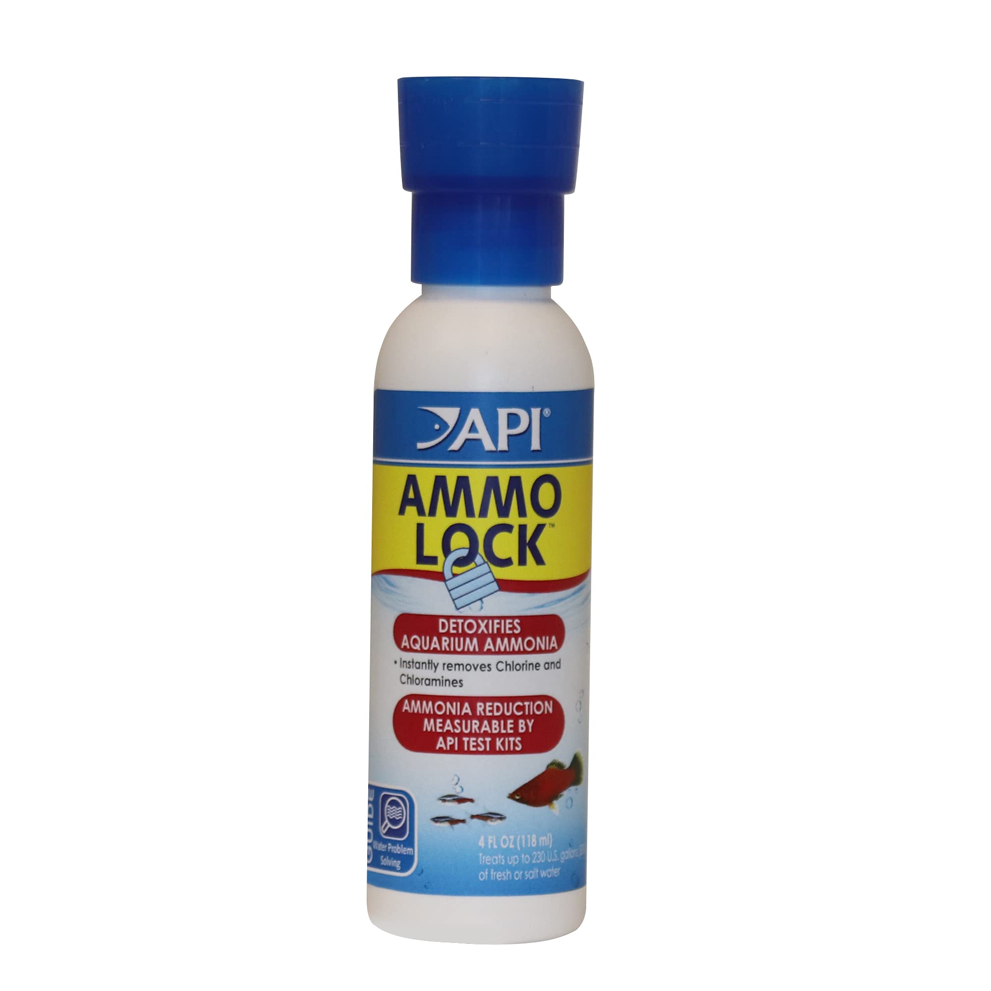 Desintoxicante De Amônia Api Ammo-lock Para Água Doce/água Salgada 120ml
