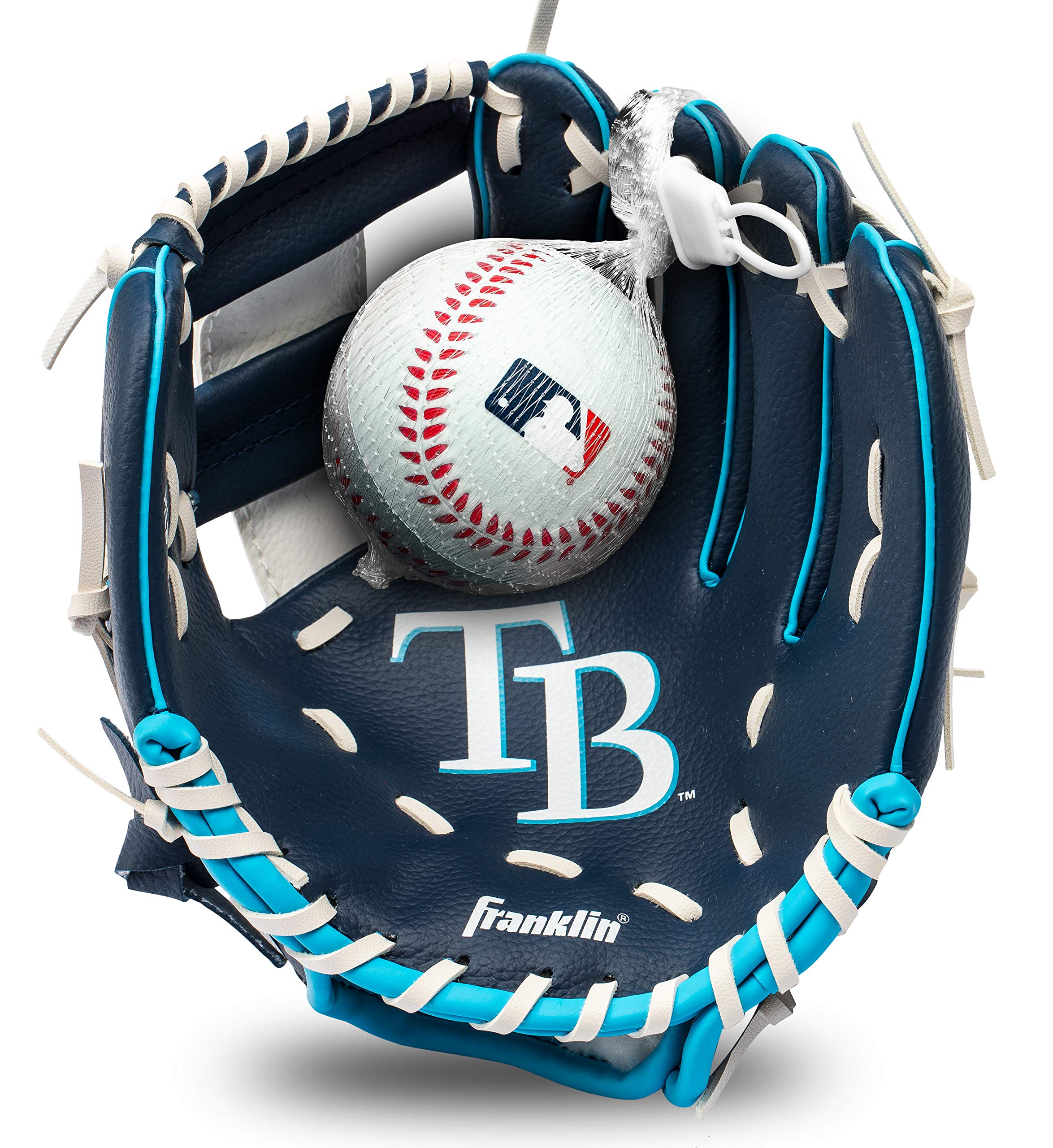 Conjunto De Luvas E Bolas De Teeball Franklin Sports Mlb Tampa Bay Rays