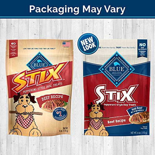 Blue Buffalo Stix Natural Soft-moist Dog Trata Receita De Carne 6-oz Saco