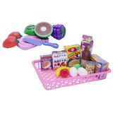 Mega Kit Infantil Mercado Comida Tabua Panela Fogão Fuê 73pç