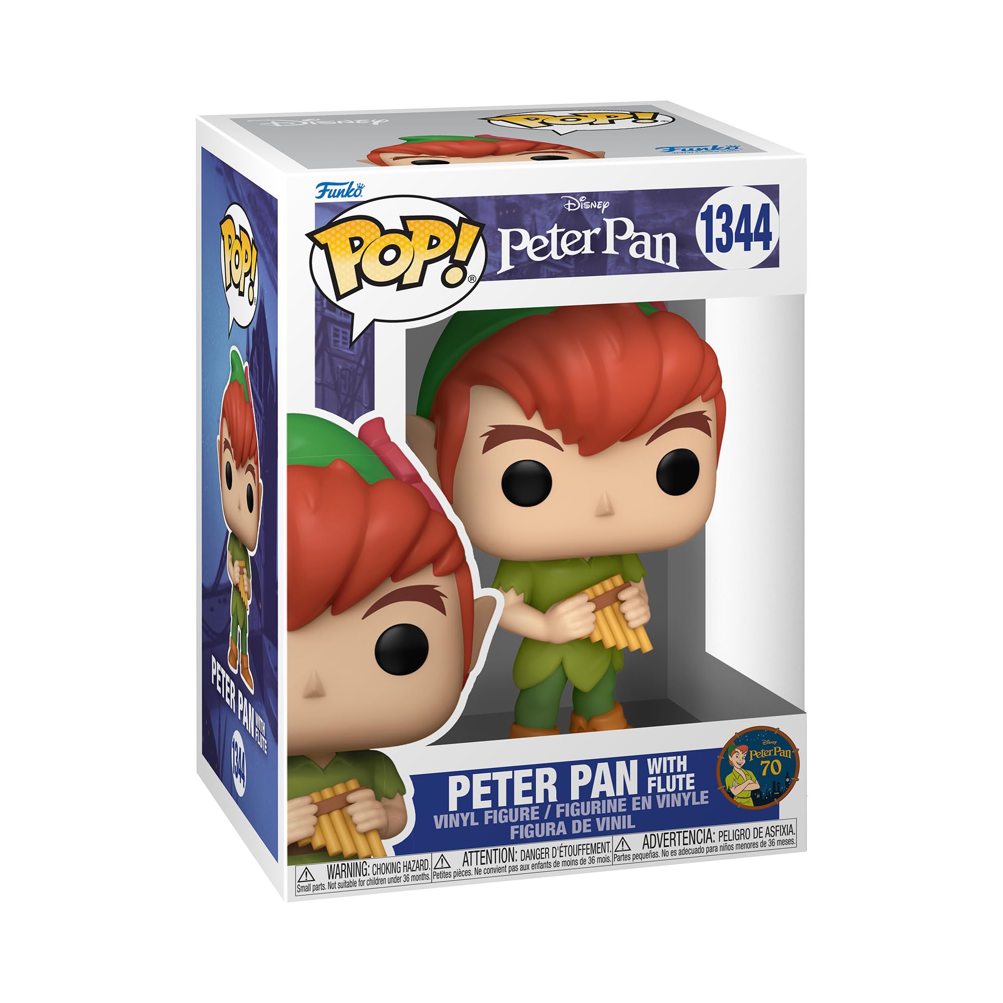 Funko Pop! Disney Peter Pan, 70º Aniversário, Peter Pan Com Flauta