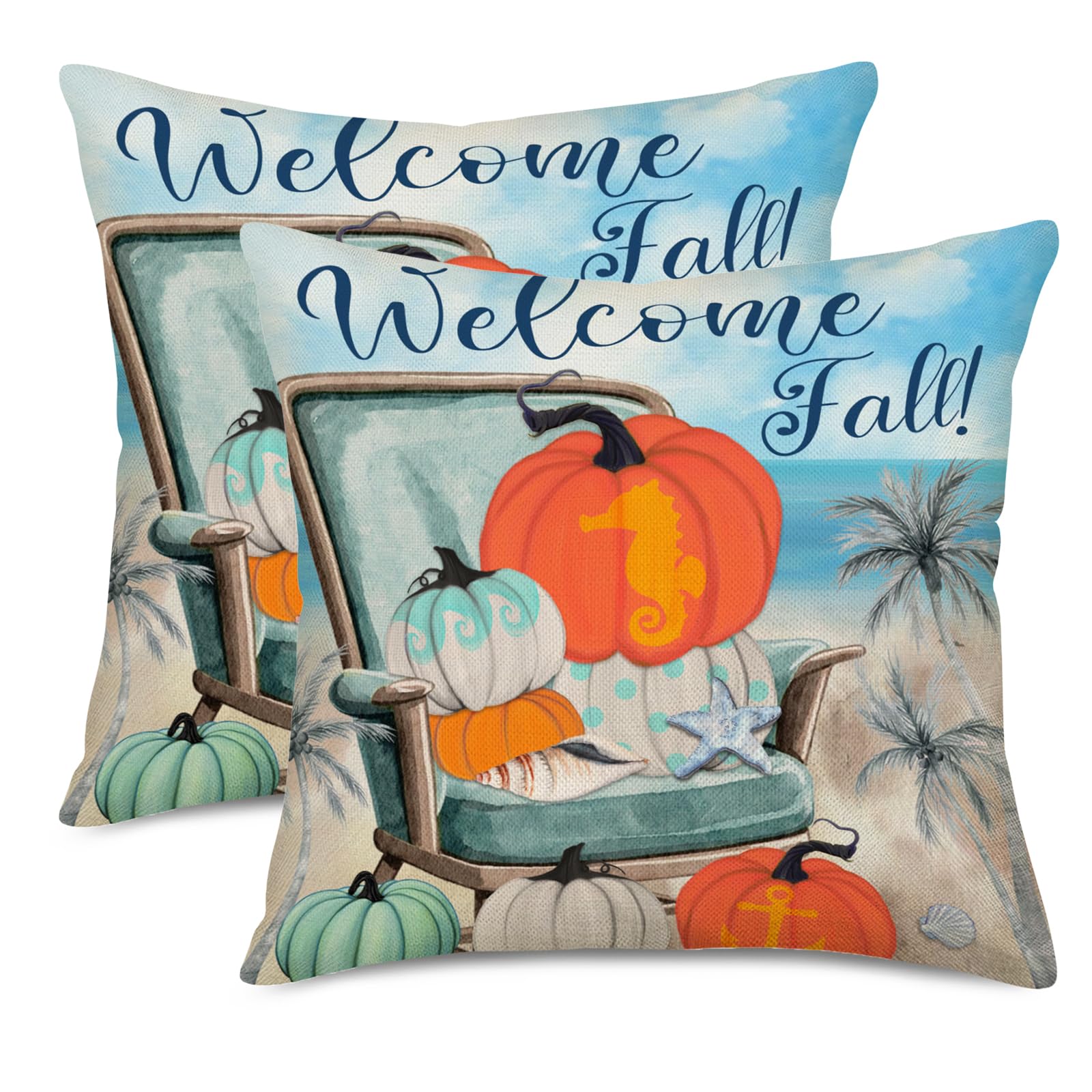 Capas De Almofada Easternproject Welcome Pumpkin Fall 60x60cm