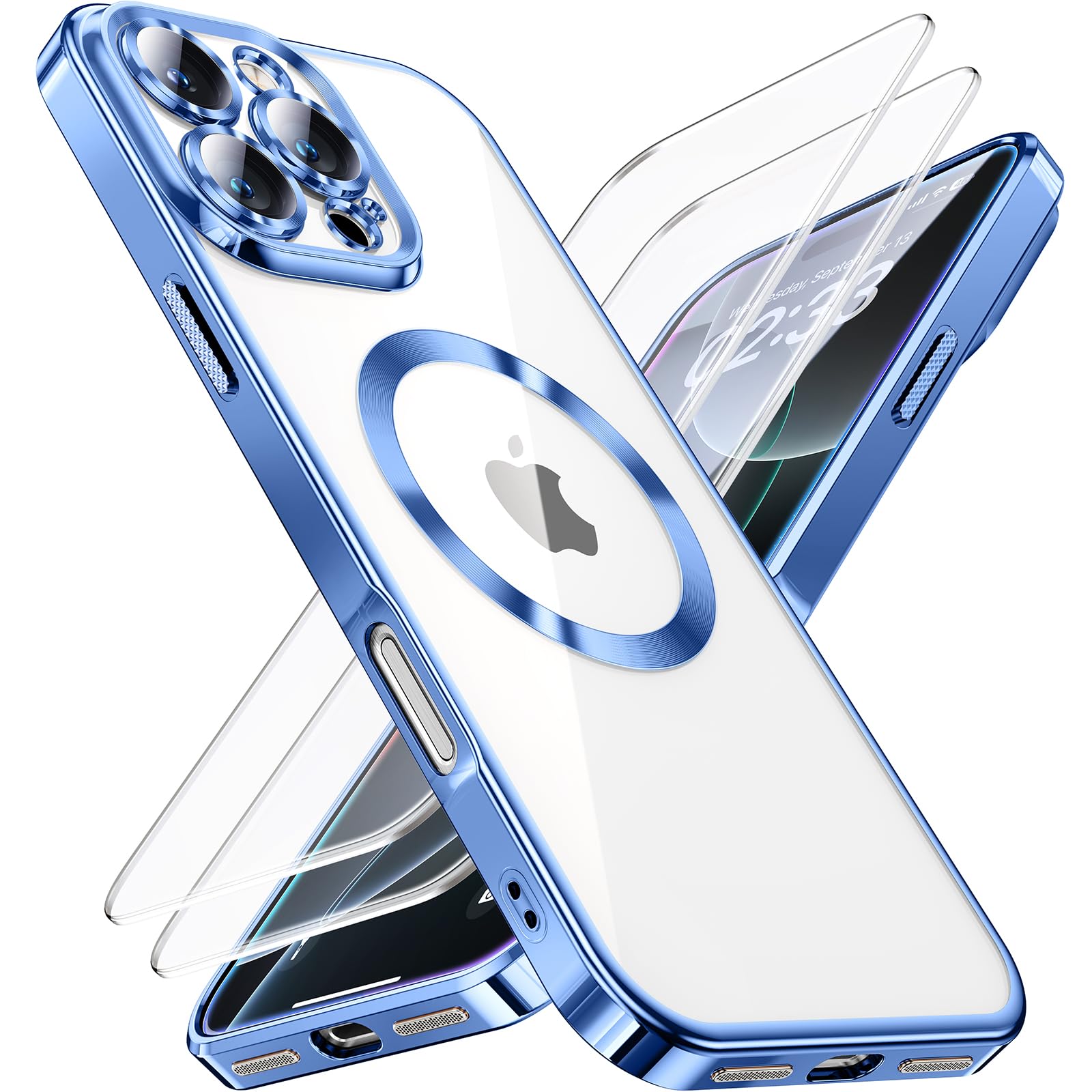 Capa De Telefone Jueshituo Para Iphone 16 Pro Com Proteção De Tela 2x