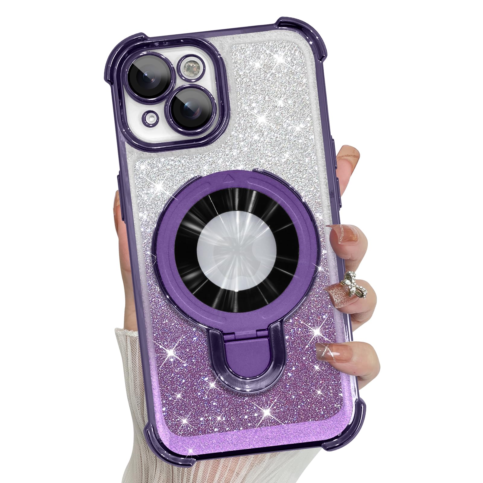 Capa De Telefone Kanghar Para Iphone 15 Plus Com Suporte Magsafe