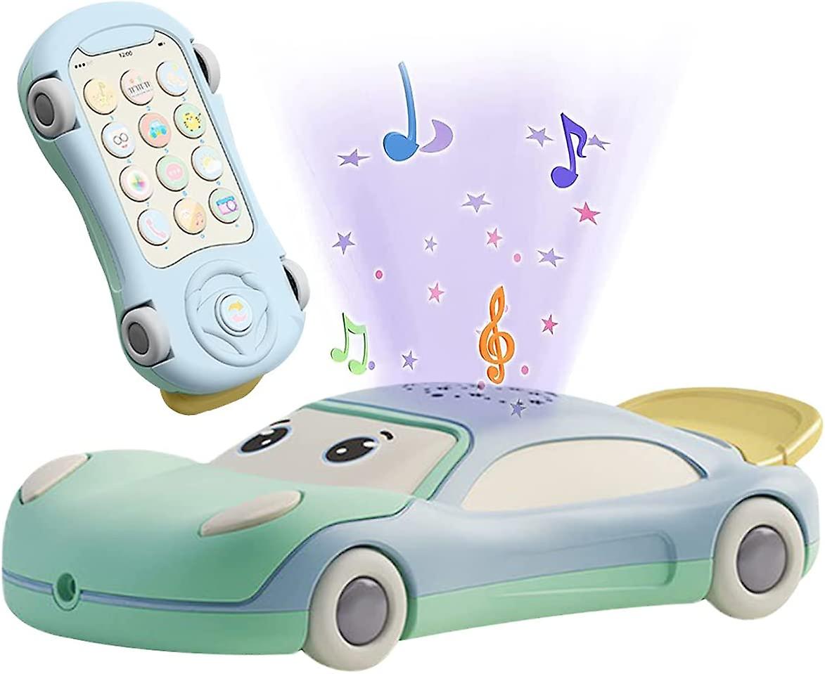 2pcs Bebê Música Celular Brinquedo Cartoon Carro Forma Multifunc