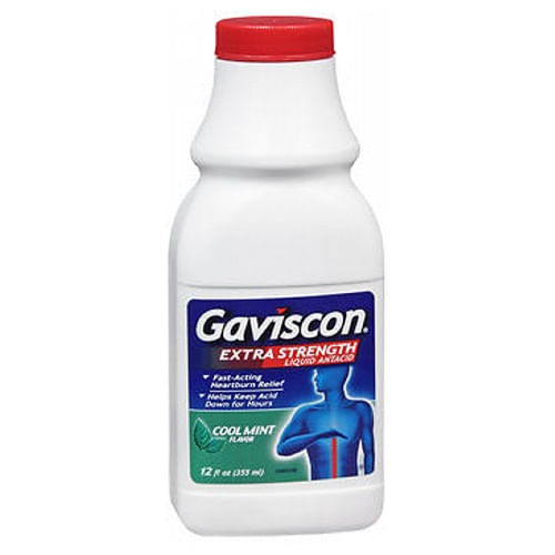 Gaviscon Liquid Extra Strength Cool Mint 12 Oz Da Abreva (pacote Com 6)