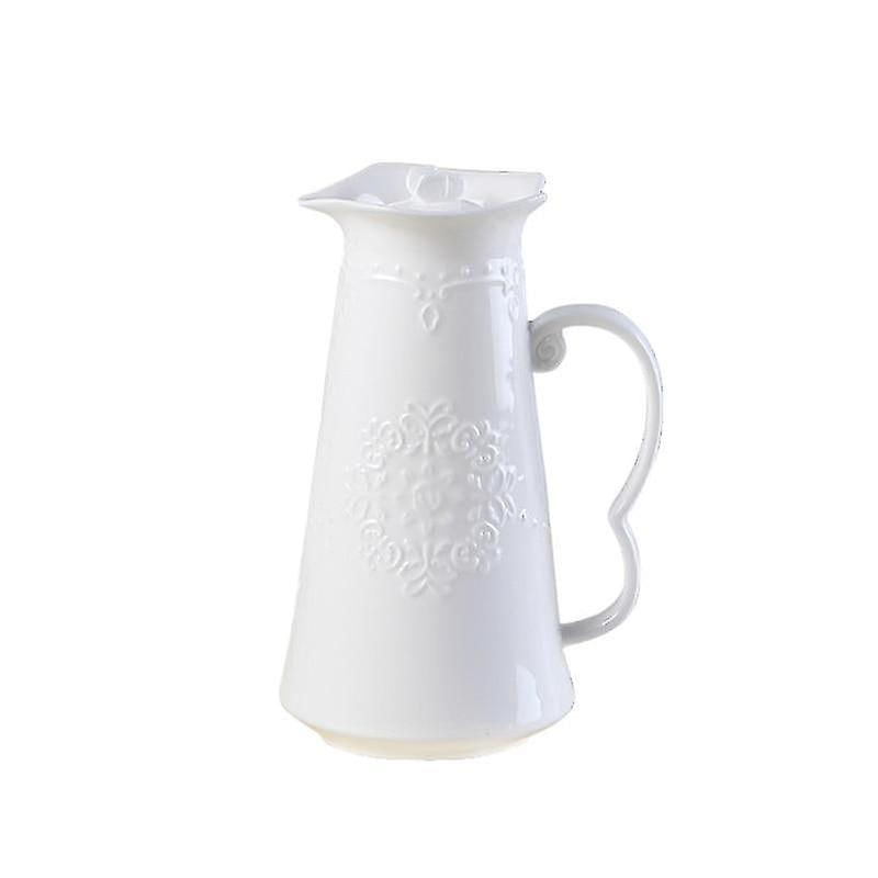 Chaleira Vintage De Porcelana Branca Inglesa Para Cerimônia De Chá