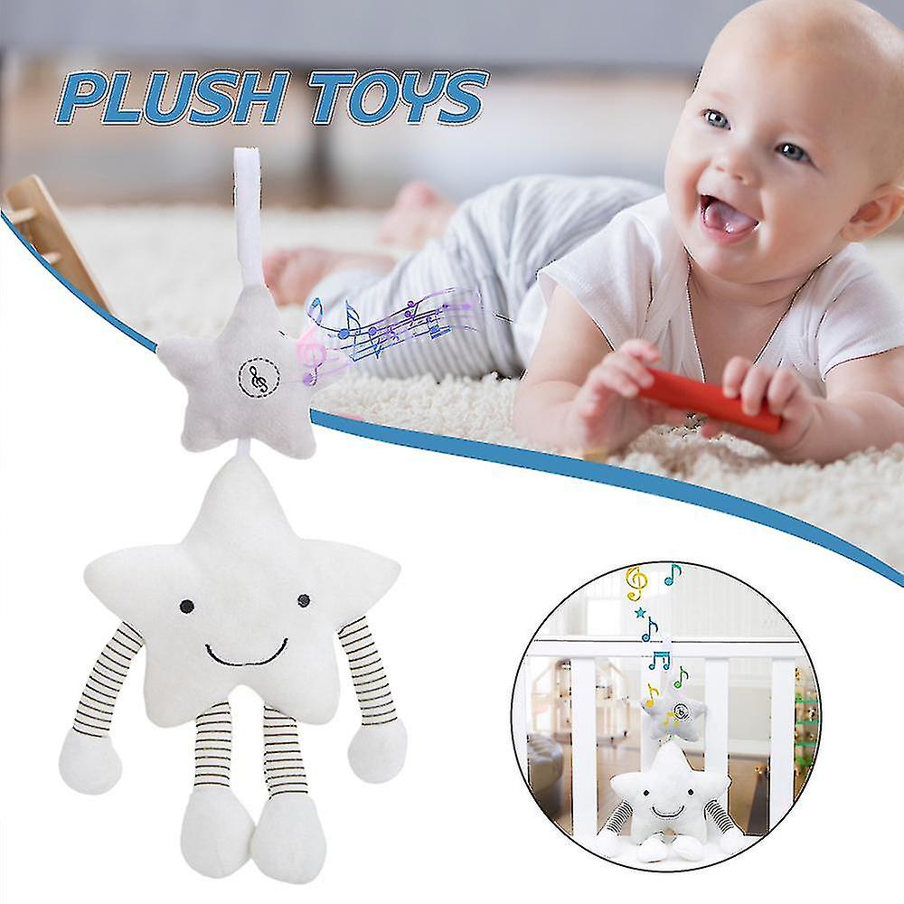 Bonito Carrinho De Bebê Pendurado Branco Cinco Pontas Estrela Música Vitória