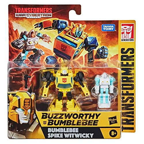 Transformers Buzzworthy Bumblebee War For Cybertron Core Bumblebee &amp; Spike Witwicky Pacote Com 2