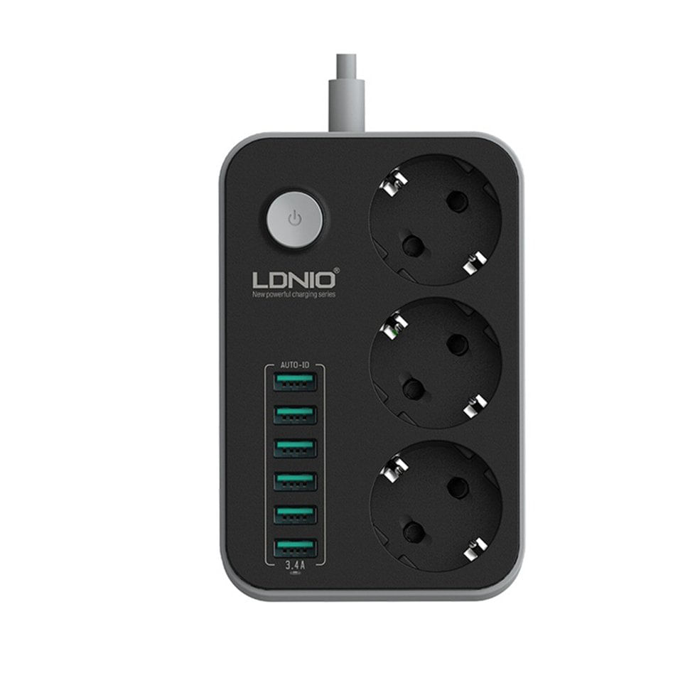 3 Tomadas 6 Usb Usb Port Electronic Power Strip Eu Plug Surg
