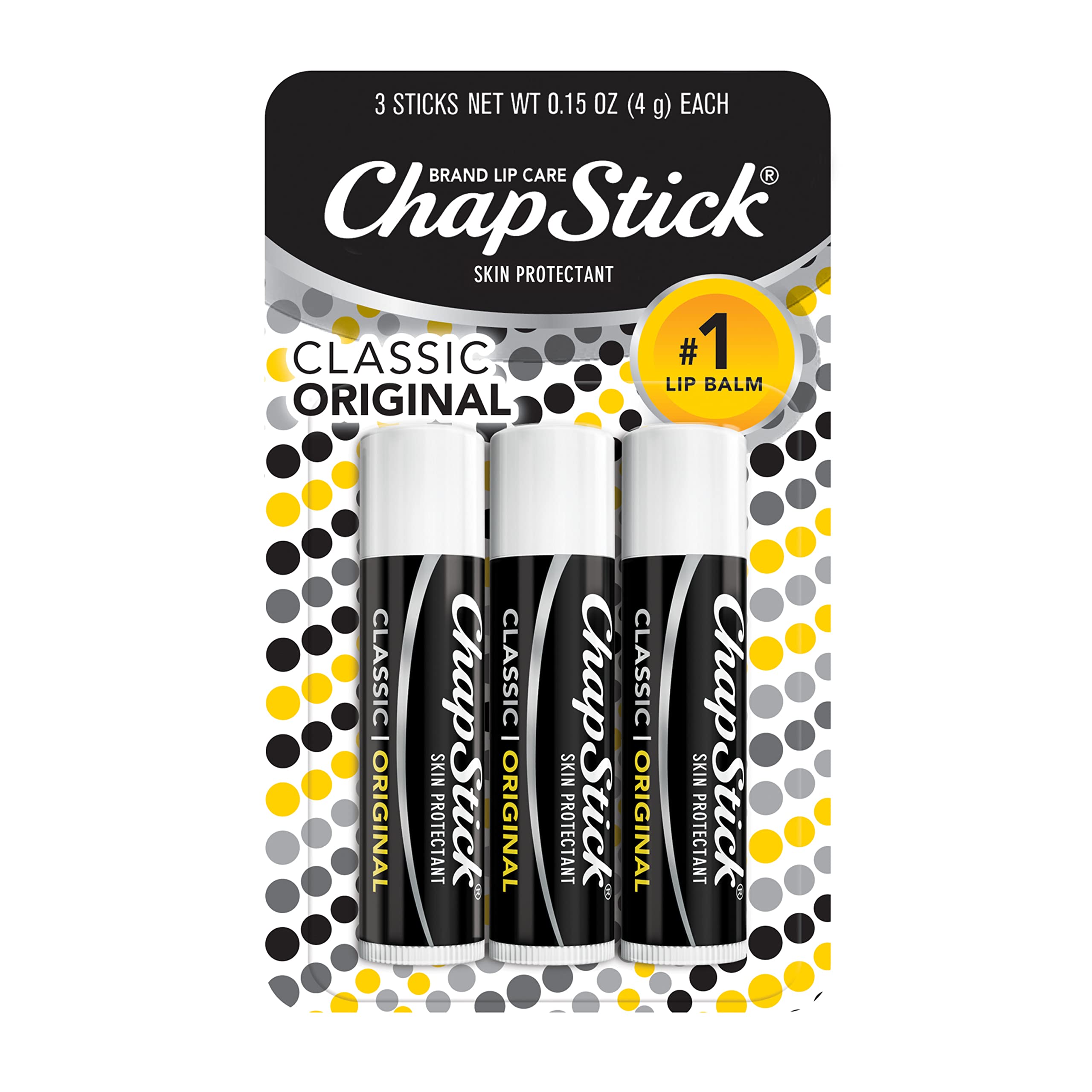 Bálsamo Labial Chapstick Classic Original 4,25 Ml (pacote Com 3)